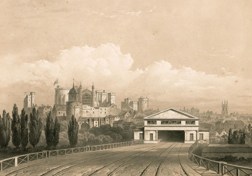 Lithograph of Windsor & Eton Central Station